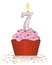 Seventh birthday cupcake