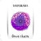 Seventh, crown chakra - Sahasrara. Illustration of one of the seven chakras. The symbol of Hinduism, Buddhism. Violet watercolor
