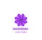 Seventh crown chakra Sahasrara isolated on the white background