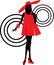 Seventies fashion woman silhouette