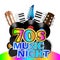 Seventies Music Night Background