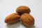 Several American nuts on a white background. Isolated