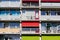 Several balconies of a building