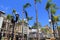 Several buildings lining the streets of Lamplight District, San Diego, California, 2016