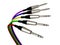 Several colored wires with jack plugs