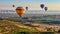 Several Colorful Hot Air Balloons Drifting Above Temecula Valley, California - Generative AI