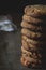 A several cookies made into a small pillar