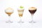 Several creamy coffee-based cocktails, beautifully presented to captivate your coffee-loving senses