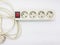 Several Electric Outlet Plug with Red Switch in White Isolated Background 01