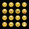 Several emotion icon emoticon in several expression