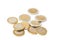 Several Euro coins