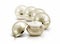 Several golden sphere cosmetic jar on white