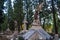 Several graves on Montjuic Cemetery, Barcelona, Spain