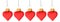 Several heart shaped christmas bauble