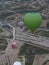 Several Hot Air Balloons Landing As Seen From Above