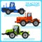 Several images of tractors.