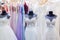 Several mannequins with wedding dresses