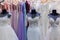 Several mannequins with wedding dresses