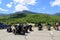 Several motorcyclists ready to ride up Mt. Washington, New Hampshire, 2016