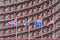 Several National flags on flag poles.