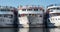 Several old ships in the Nile river in Egypt