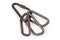 Several oval non-lockingâ€‹ carabiners on one triangular locking carabiner