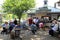 Several people seated at tables in center of shopping mall, Kitchen Kettle Village, Lancaster, Pennsylvania, 2016