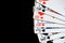 Several playing cards on a dark background c