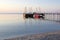 Several pleasure boats at the pier