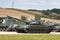 Several Soviet T-72 medium tanks