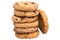 Several stacked cookies, cookies.