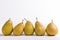 Several sweet pears isolated on a white background