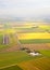 Several windmills and farm at Dutch landscape