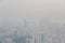 Severe air pollution in Hong Kong obscures the view from the top of Beacon Hill.