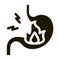 severe heartburn stomach pain icon Vector Glyph Illustration