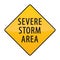 severe storm area warning sign. Vector illustration decorative design