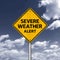 Severe Weather Alert - road sign