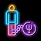 severity in form of psychological disorder in human neon glow icon illustration