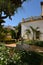 Seville, Andalusia, Spain. Inner court garden at the Casa de Pilatos