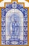 Seville - The ceramic tiled Madonna of Rosary on the facade of chapel Capilla dos de Mayo