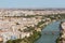 Seville city centre with Guadalquivir river