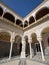 Seville - The copy of antique statue Pallas Pacifera in the Courtyard of Casa de Pilatos .