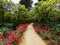 Seville Maria Luisa park gardens in Andalucia , Spain.  Rose Valley