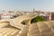 Seville, Panorama view from the top of the Space Metropol Parasol Setas de Sevilla june 2018