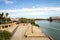 Seville riverfront with Tower of Gold, Spain