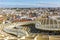 Seville skyline with wooden roof with walkways called Setas de Sevilla in the foreground, Spain