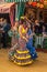 SEVILLE, SPAIN - April, 26: Women performing sevillana dance at
