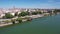 Seville, Spain. Establishing Drone Shot of Cityscape, Downtown Buildings