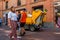 Seville, Spain may 8th 2019 Cleaning the streets by the municipal service