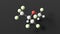 sevoflurane molecule, molecular structure, general anesthetics, ball and stick 3d model, structural chemical formula with colored